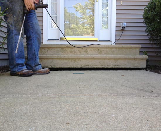 Before image:  concrete had noticeably settled