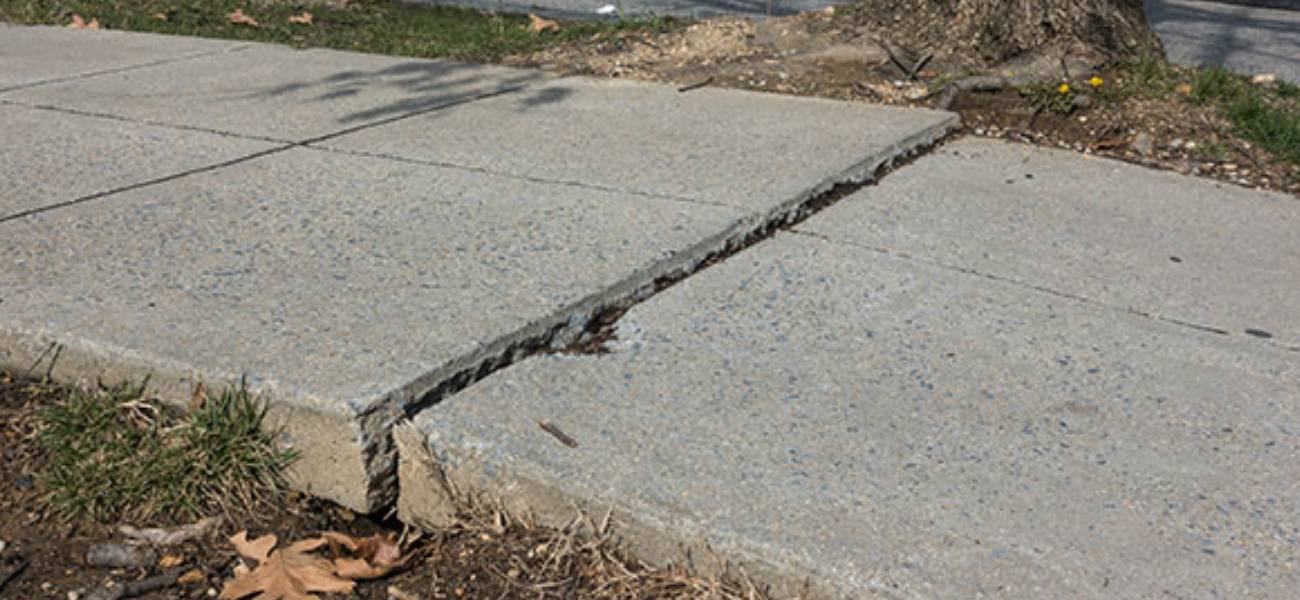 sidewalk needs concrete leveling